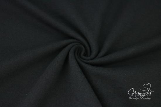 0,5 MTR. ♥ KUSCHLIG WEICHER BIO SoFT SWEAT SCHWARZ ♥