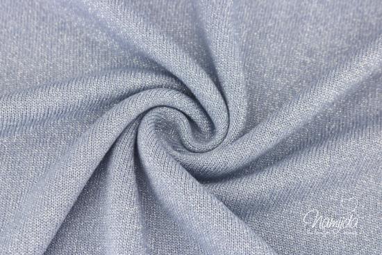 0,5 MTR. SuPER WEICHER VISKOSE GLiTZER STRICKJERSEY - JEANS