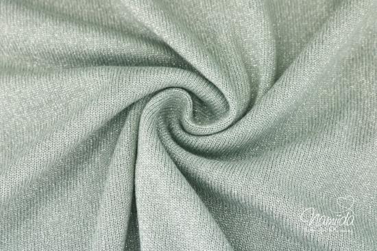 0,5 MTR. SuPER WEICHER VISKOSE GLiTZER STRICKJERSEY - DuSTY MINT