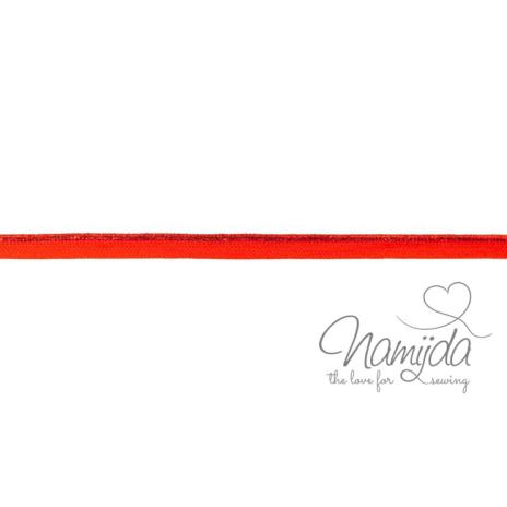 1 MTR. ♥ GLITZER LUREX PASPELBAND ROT