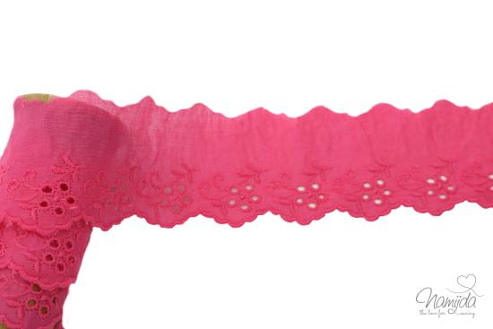 ♥1 Mtr. WäSCHESPITZE BLOSSOM - PINK - 5cm ♥ -