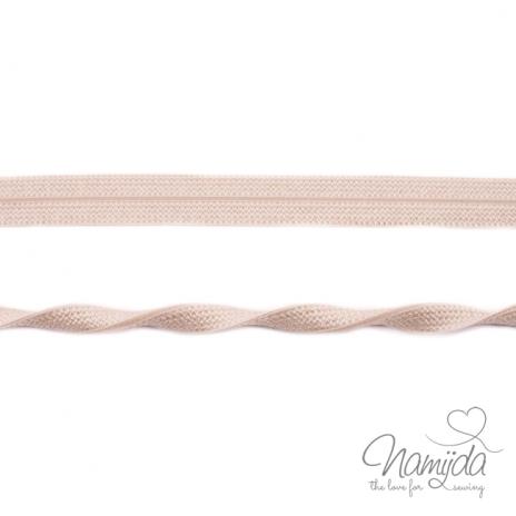 1 MTR. ♥ Elastisches Einfassband JACQUARD - Creme - 20mm - Glänzend ♥