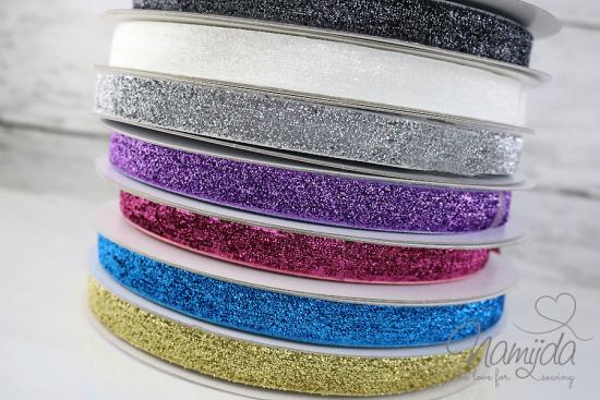 1 MTR. ♥ LUREX GLiTZERBAND GoLD - 15mm ♥