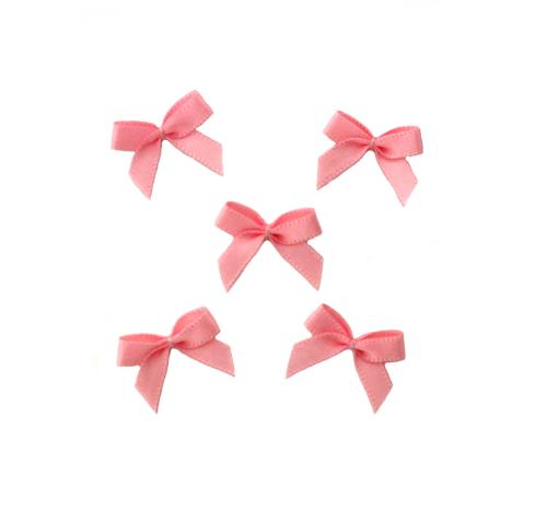 5 ♥ LiTTLE BOWS PUDERROSA - 19x16mm ♥