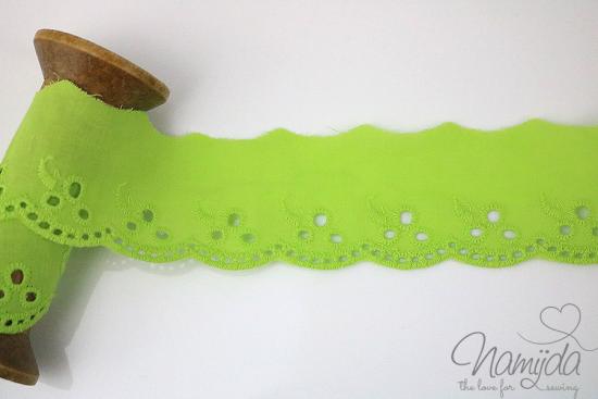 ♥1 Mtr. Wäschespitze LiLia - Lime - 4,2cm ♥