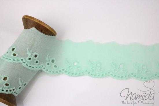 ♥1 Mtr. Wäschespitze LiLia - Mint - 4,2cm ♥