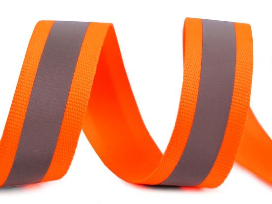 1 MTR. ♥ REFLEKTOR BAND NEON ORANGE - 20mm ♥