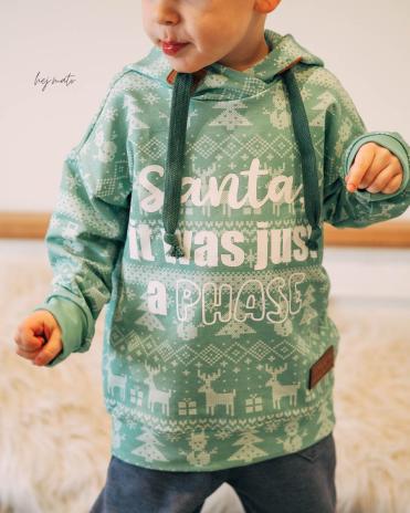 0,5 MTR. ♥ WeiHNACHTSTRAUM  MINT EIGENPRODUKTION - SOFT SWEAT ♥