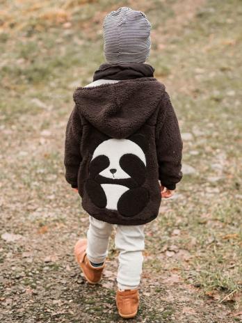 1 Stück - XXL PANDA CHENILLE PATCH GROSS