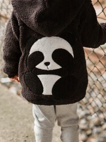 1 Stück - XXL PANDA CHENILLE PATCH GROSS