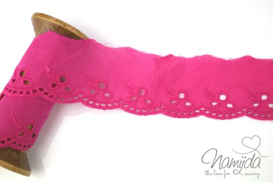 ♥1 Mtr. Wäschespitze LiLia - Pink - 4,2cm ♥