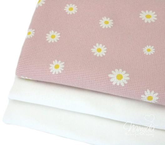 1 PAKET ♥ WAFFEL STRICKJERSEY - DAISIES ROSE ♥ -10% VERGÜNSTIGT!