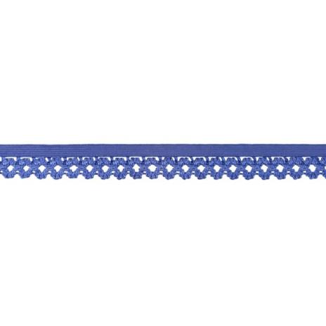 1 MTR. Elastische Spitze - Ziergummi - BLau - 20mm