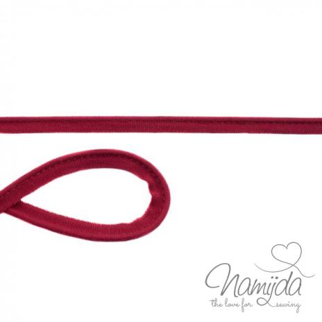 1 MTR. ♥ Jersey Paspelband Bordeaux ♥ elastisch