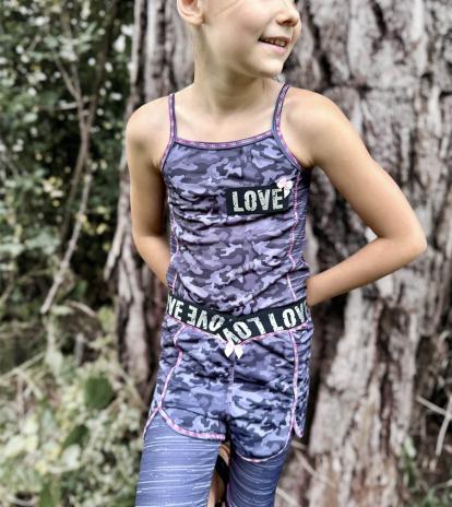 0,5 MTR. ♥ SPORTSWEAR CAMOUFLAGE SCHWARZ ♥