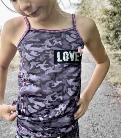 0,5 MTR. ♥ SPORTSWEAR CAMOUFLAGE SCHWARZ ♥