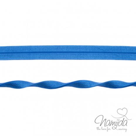 1 MTR. ♥ Elastisches Einfassband JACQUARD - Royal Blau - 20mm - Glänzend ♥