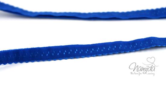 1 MTR. ♥ Elastisches Einfassband -  Schrägband - ROYAL BLAU ♥