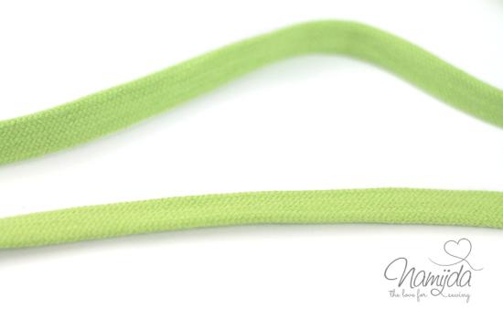 1 MTR. ♥ Kordel, Band - flach - Lime - 1,5 cm♥