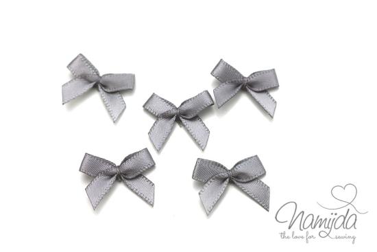 5 ♥ LiTTLE BOWS HeLL- GRAU - 19x16mm ♥