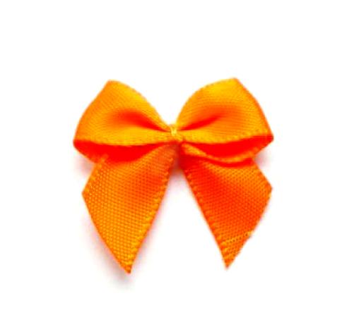 5 ♥ SATIN Schleifchen ORANGE ♥