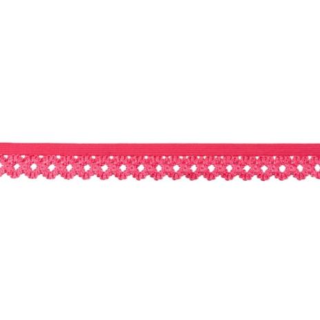 1 MTR. Elastische Spitze - Ziergummi - PINK - 20mm