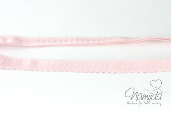 1 MTR. ♥ Elastisches Einfassband -  Schrägband - Rose´♥