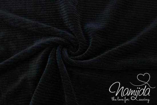 0,5 MTR. ♥ BREITCORD JERSEY - SCHWaRZ- ELASTISCH ♥