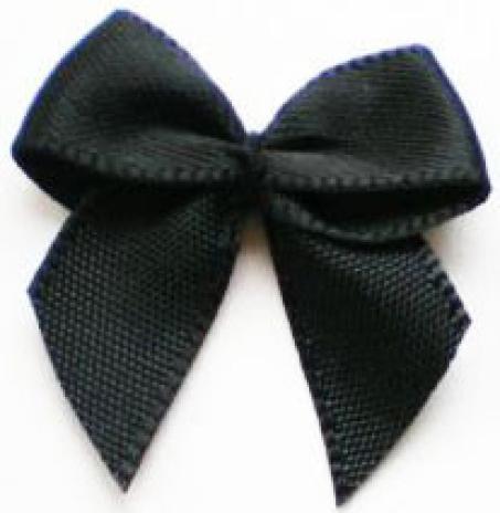 5 ♥ SATIN Schleifchen SCHwARZ ♥