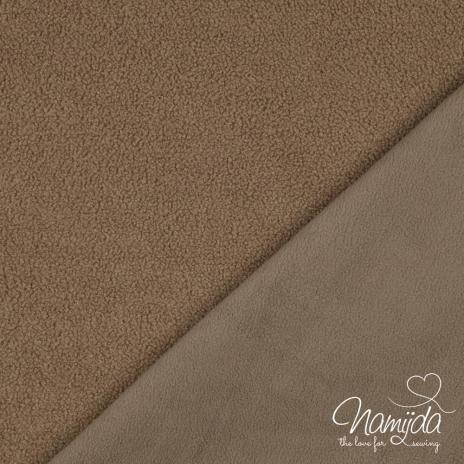 0,5 MTR. ♥ TEDDY/FLEECE DOUBLEFACE TAUPE ♥