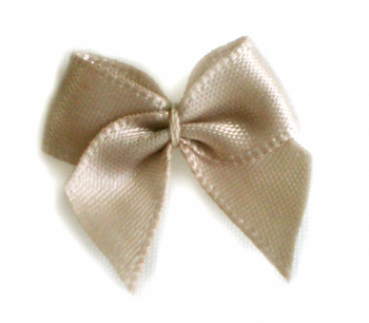 5 ♥ SATIN Schleifchen TAUPE ♥