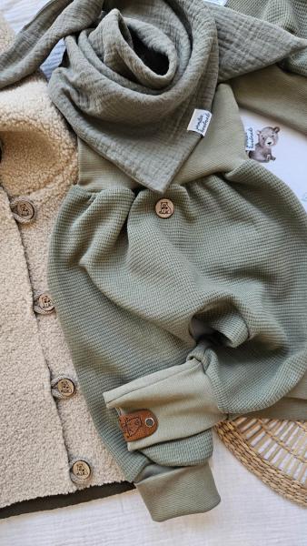 0,5 MTR. WAFFEL JERSEY 100% BAUMWOLLE - KHAKI LIGHT