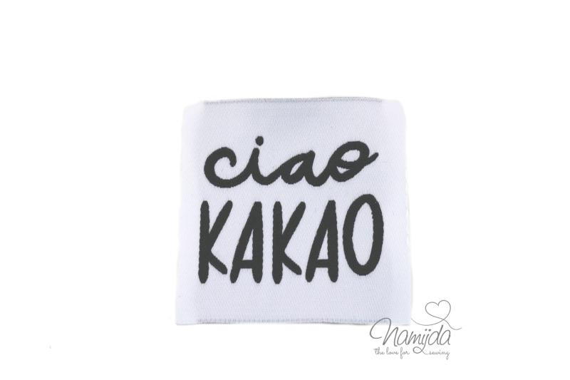 1 STCK. ♥ XL NAMIJDA EP WEBETIKETTEN - CIAO KAKAO - WEISS ♥