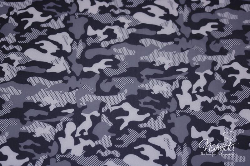 0,5 MTR. ♥ SPORTSWEAR CAMOUFLAGE SCHWARZ ♥