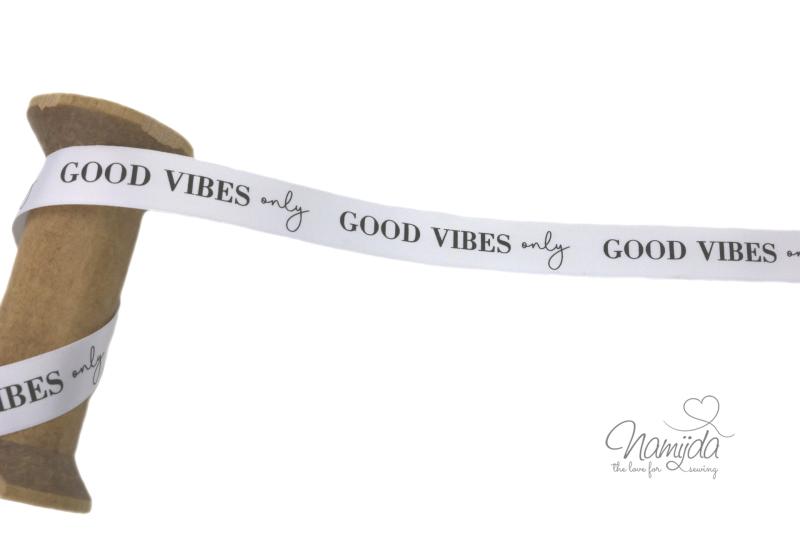 1 MTR - EIGENPRODUKTION HOODIE SATINBaND - GOOD ViBES only