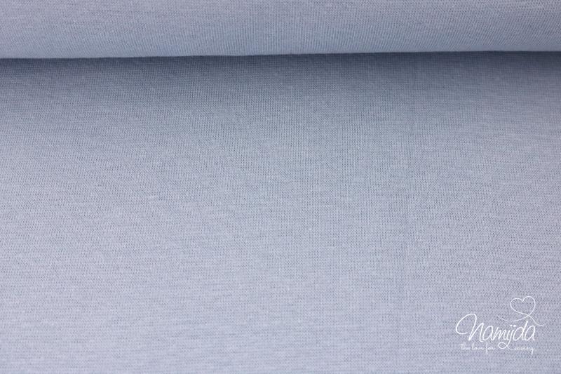 ♥0,5 Mtr.  BIO Bündchen GLATT - DUSTY BLUE - Schlauch ♥