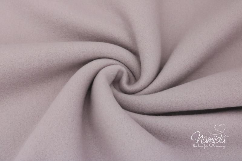 0,5 MTR. ♥ BIO Doubelface Baumwollfleece MAUVE - 100% Baumwolle ♥