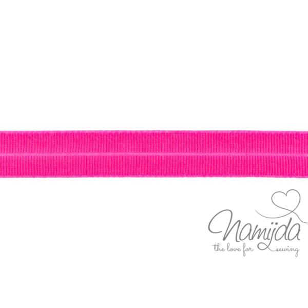 1 MTR. ♥ Elastisches Einfassband MATT - PINK - 20mm ♥