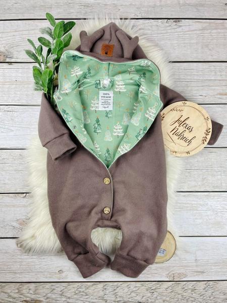 0,5 MTR. ♥ BIO Doubelface Baumwollfleece Dusty BRAUN - 100% Baumwolle ♥