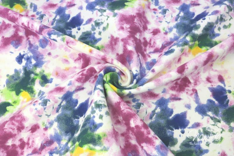 0,5 MTR. ♥ FRENCH TERRY - TIE DYE LOOK - MULTICOLOR ♥