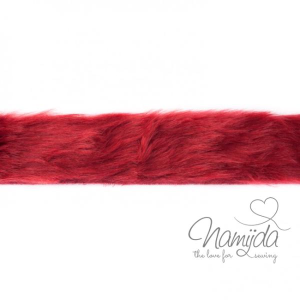 1 MTR. ♥ KUNST FeLLBORTE BORDEAUX - 4cm ♥