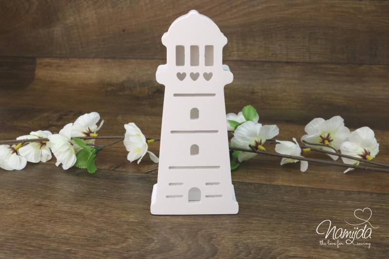 1 Stück ♥ GIESSFORM SILIKON - LEUCHTTURM MIT HERZ VORDERSEITE FÜR LED´S ♥