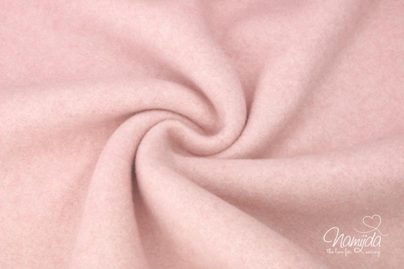 0,5 MTR. ♥ BIO Doubelface Baumwollfleece APRICOT MELANGE - 100% Baumwolle ♥