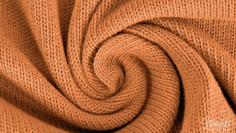 0,5 MTR.  BAUMWOLL FEINSTRICK STRICKSTOFF - DUSTY APRICOT - 100%Baumwolle