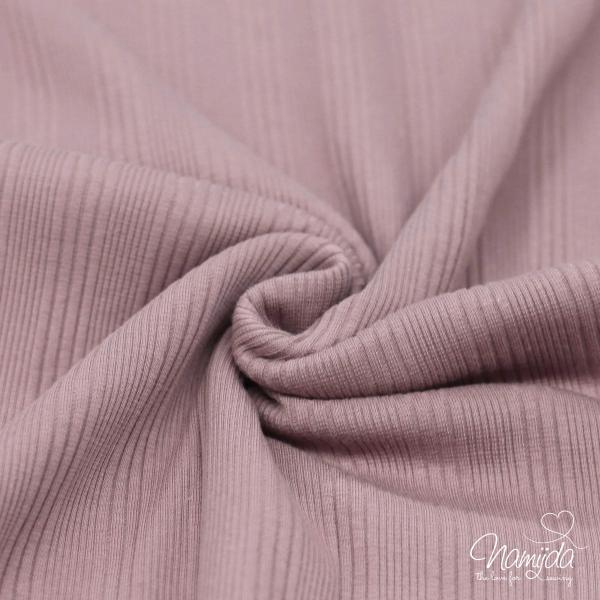 0,5 MTR. ♥ RIPPSTRICK DIFFERENT STRIPES MAUVE JERSEY  ♥