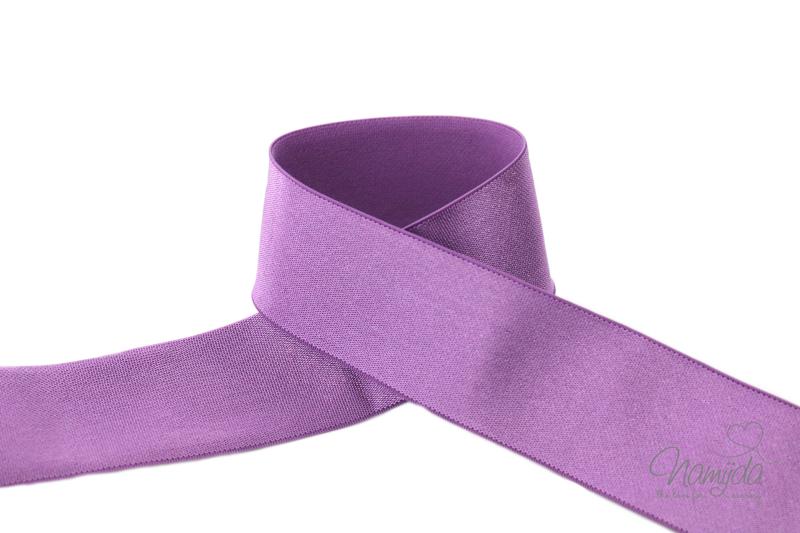 1 MTR. Soft SCHIMMER Gummiband 30mm - LAVENDEL