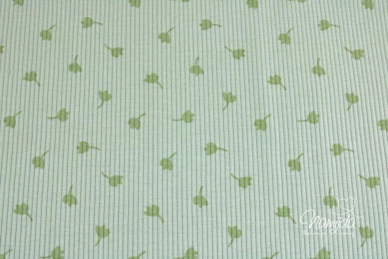 0,5 MTR. ♥ RIPPSTRICK JERSEY STREUBLÜMCHEN - KHAKI LIGHT ♥