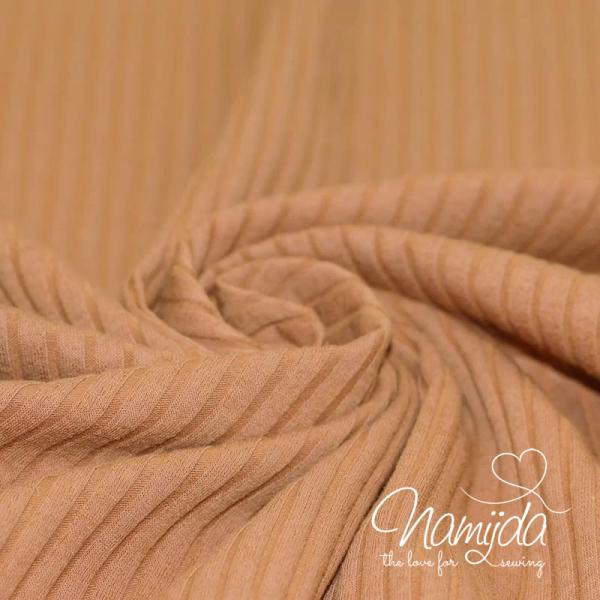 0,5 MTR. ♥ BREITCORD RIPPSTRICK JERSEY DARK APRICOT ♥