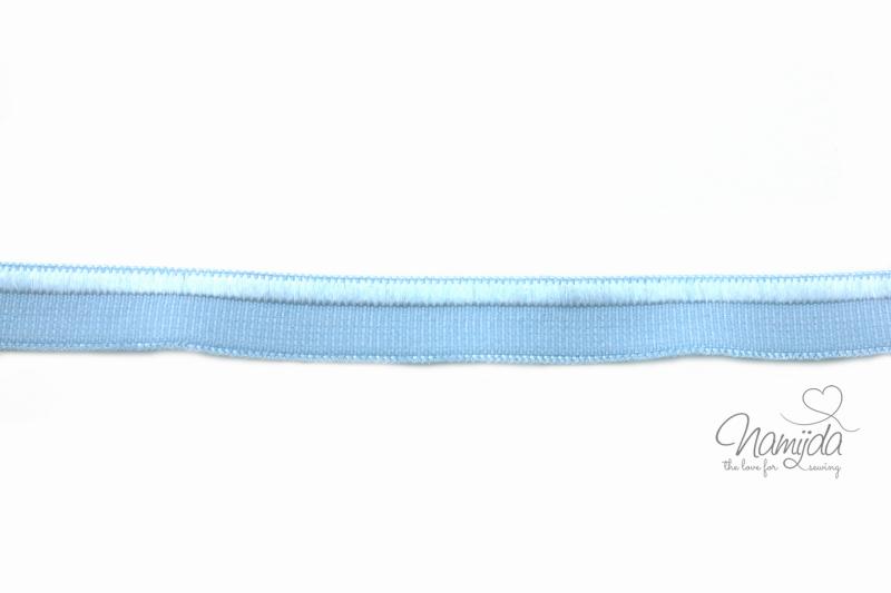 1 MTR. ♥ Paspelband Hellblau ♥ elastisch