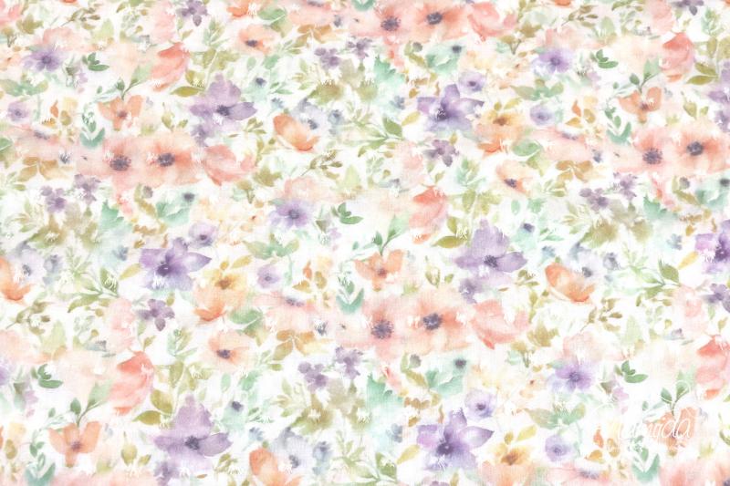 0,5 MTR. ♥ VISKOSE PASTELL FLORAL DOTTYS ♥